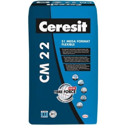 CERESIT CM 22 Mega Format Flexible lepidlo 25 kg šedé – Sleviste.cz
