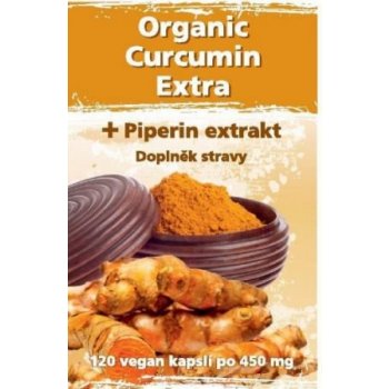 Naturgreen Organic Curcumin Extra+Piperin extrakt 120 vegan kapslí