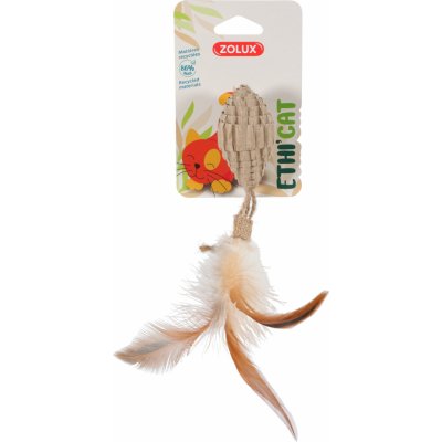 Zolux Ethicat Karton ovál s pírkem 4,4 x 21 x 3,3 cm – Zboží Dáma