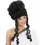 Černá vysoká paruka Olympská bohyně s loknami – Zboží Dáma