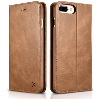 Pouzdro XOOMZ Wallet Case Book Design iPhone 7 Plus tmavě hnědé