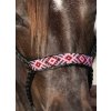Ohlávky a vodítka pro koně Professional's Choice Set provazové ohlávky a vodítka Braided černá /pink