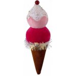 Dekorace MagicHome Vánoční cukroví, zmrzlina, červená, závěsná, 16 cm – Hledejceny.cz