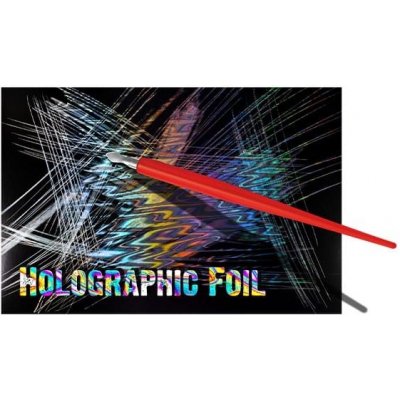 Škrabací folie holografická 229 x 152 mm 10 ks – Zboží Dáma