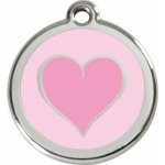 Red Dingo známka Coloured Heart Pink Barevné sRed Dingoce růžové M 30 mm – Hledejceny.cz