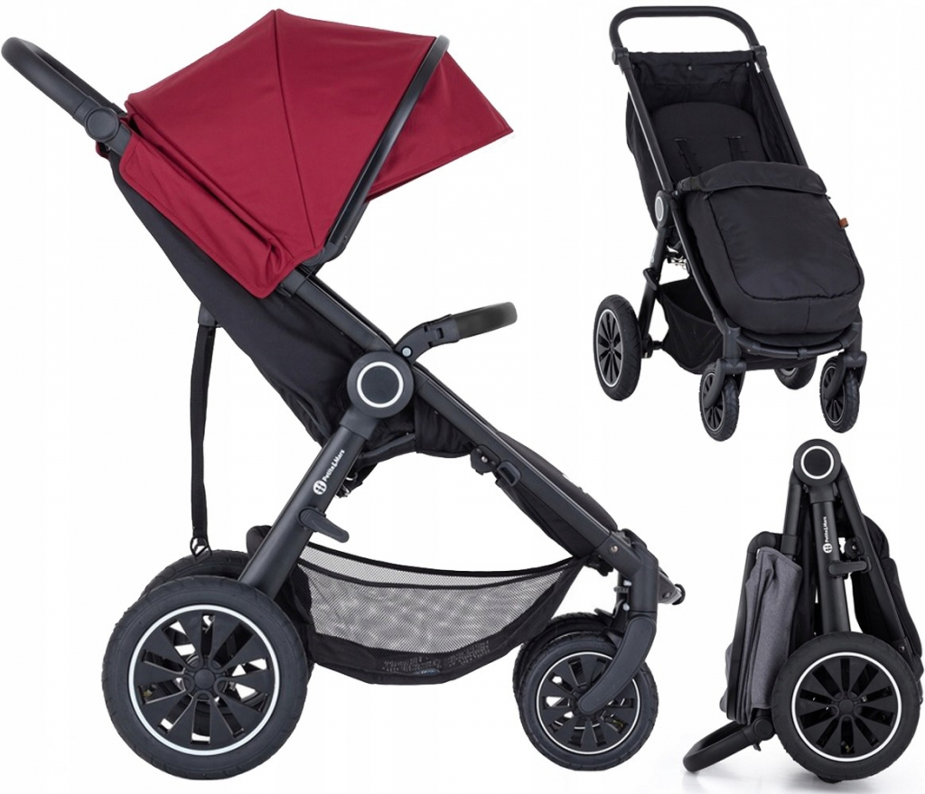 Petite&Mars Sport Street+ RWS Black 2022 Deep Ruby Complete