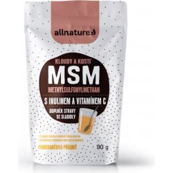 Allnature MSM s inulinem a vitamínem C příchut pomeranč 90 g