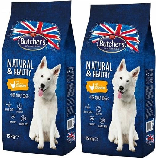 Butcher’s Natural & Healthy Dog Dry Chicken s kuřecím masem 2 x 15 kg