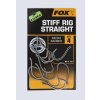 Rybářské háčky FOX EDGES HOOK STIFF RIG STRAIGHT Micro Barbed vel.6 10ks