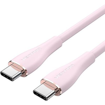 Vention TAWPF USB-C 2.0 Silicone Durable 5A, 1m, růžový – Zboží Mobilmania