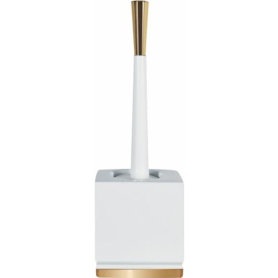 Spirella WC štětka ROMA s bílou porcelánovou nádobou zlatý podstavec 10 17979 – Hledejceny.cz