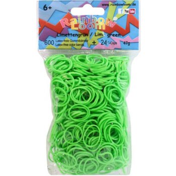 RAINBOW LOOM Original gumičky 600 kusov limetkové zelená