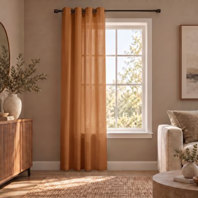 MyBestHome GOLD Dekorační závěs EASY TOP cihlový s kroužky 140x250 cm – Hledejceny.cz
