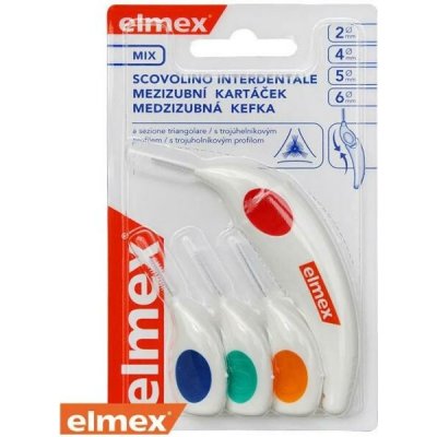 Elmex Mezizubní kartáček 2, 4, 5, 6 mm mix 4 ks – Hledejceny.cz