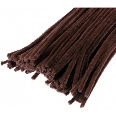 Plyšový drátek 50cm/10ks hnědý – Zboží Dáma
