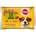 Pedigree Adult kuřecí & zelenina a hovězí & zelenina 4 x 100 g – Hledejceny.cz