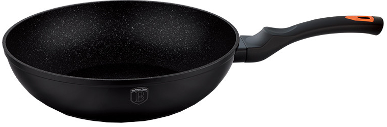 BerlingerHaus WOK pánev s mramorovým povrchem GRANIT DIAMOND LINE FULL INDUCTION 28 cm