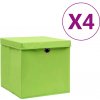 Úložný box Zahrada XL Úložné boxy s víky 4 ks 28 x 28 x 28 cm zelené