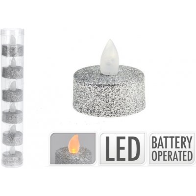 LED čajová svíčka (6ks) Barva: Stříbrná – Zboží Mobilmania