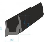 2255/1850 Pryžový profil tvaru "U", 38x60mm, 70°Sh, EPDM, -40°C/+100°C, černý | Zboží Auto