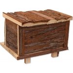 Small Animal Domek srub dřevěný s kůrou 18 x 13 x 13,5 cm – Sleviste.cz