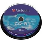Verbatim CD-R 700MB 52x, spindle, 10ks (43437) – Zbozi.Blesk.cz