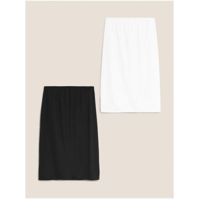 Marks & Spencer sada dvou dámských spodniček pod sukni v černé a bílé barvě – Zboží Mobilmania