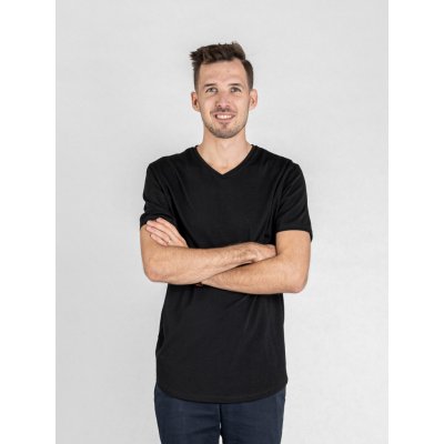 TallGuys pánské prodloužené tričko véčko Deep black – Zboží Mobilmania