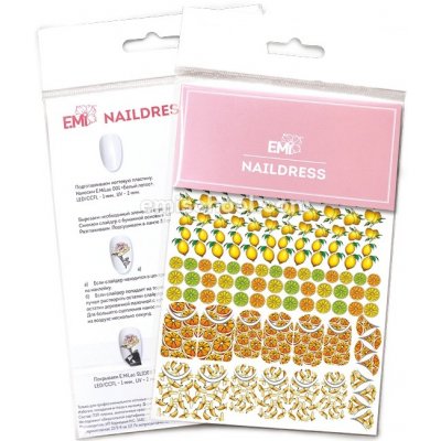 E.Mi Vodolepka Naildress Slider Design 7 Citrus – Zboží Mobilmania