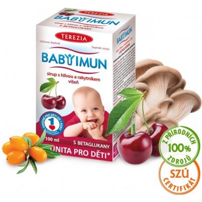 Terezia Company Baby Imun sirup s hlívou a rakytníkem příchuť višeň 100 ml