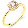 Prsteny Savicki zásnubní prsten žluté zlato morganit diamanty SAVR58266 Z