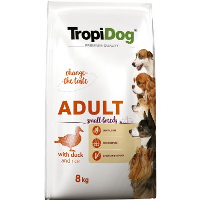 Tropidog Premium Adult Small s kachním a rýží 2 x 8 kg