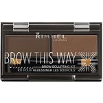 Makeup Revolution London Brow Sculpt Kit set a paletka na obočí Dark Brown 2,2 g – Zboží Dáma