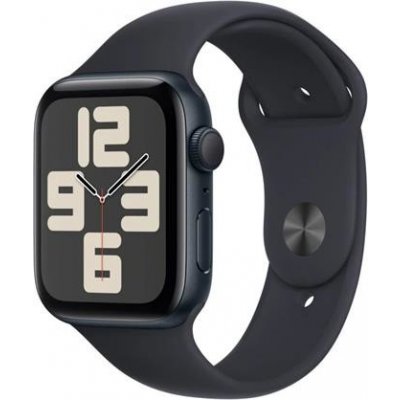 Apple Watch SE (2023) GPS 44mm sportovní silikonový řemínek temně inkoustový M/L - MRE93QC/A