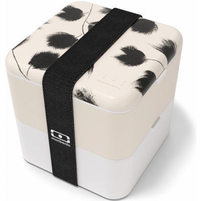 MonBento Square graphic Plume krémový černý – Zboží Dáma