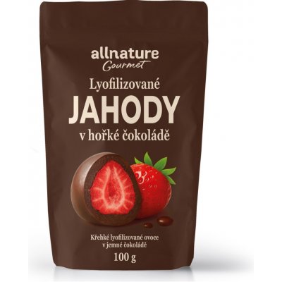 Allnature Jahody sušené mrazem v hořké čoko 100 g – Sleviste.cz