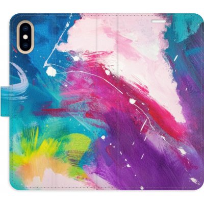Pouzdro iSaprio Flip s kapsičkami na karty - Abstract Paint 05 Apple iPhone X / XS – Hledejceny.cz