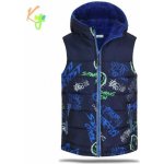 Kugo chlapecká šusťáková vesta zateplená FM0368 modrá – Zboží Dáma