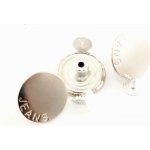 Narážecí knoflík - lesklá stříbrná - průměr 2 cm – Zboží Mobilmania