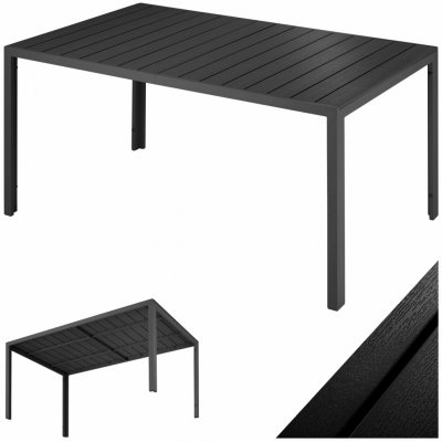 tectake 404401 zahradní stůl simona - černá/černá – Hledejceny.cz