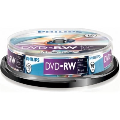 Philips DVD-RW 4,7GB 4x, cakebox, 10ks (DN4S4B10F/00) – Zbozi.Blesk.cz