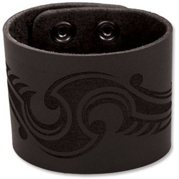 Náramek kožený BWB6 Leather Cuff BWB6BLK