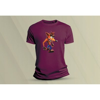 Sandratex dětské bavlněné tričko Crash Bandicoot. Vínová – Zboží Mobilmania