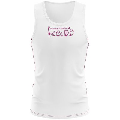 Suspect Animal dětský funkční nátělník Šklíba bílá Bamboo Ultra růžová – Zboží Dáma