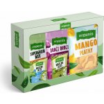 Organis Dárková sada Organis Mango plátky sušené ovoce 500 g + Organis Supergreen Mix prášek na přípravu nápoje 165 g + Organis Matcha Latte matcha prášek 17 g + Organis Dračí ovoce lyofilizované mraz – Zboží Mobilmania