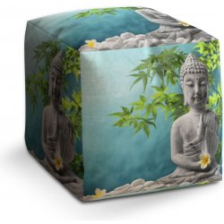 Sablio Taburet Cube Buddha: 40x40x40 cm