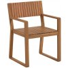 Zahradní židle a křeslo Kave Home Přírodní dřevěná zahradní židle LaForma Emili