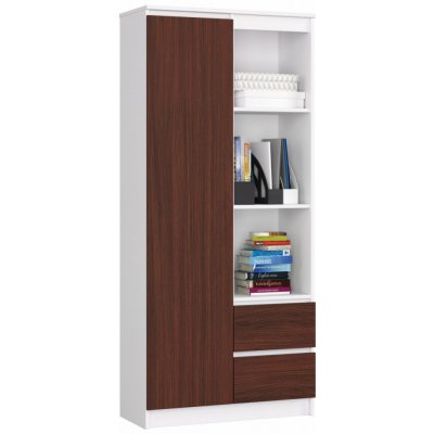 Ak furniture Rexa 80 cm bílá/wenge – Zboží Mobilmania