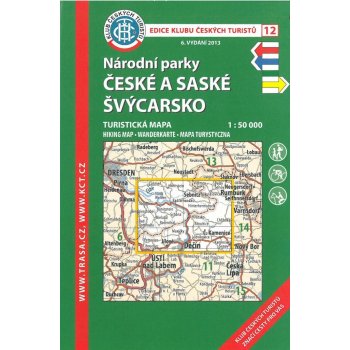 Mapa KČT 1:50 000 12 Národní parky České a Saské Švýcarsko 7.v. 2015