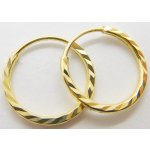 Klenoty Budín Zlaté gravírované kruhy ze žlutého zlata 12 mm 585/0,74gr HK2401 – Sleviste.cz